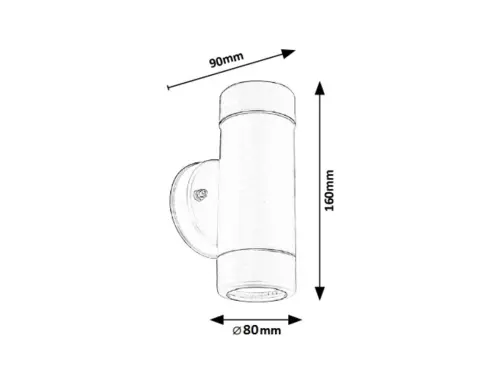 Záhradné svietidlo Rabalux 8835 2x10W GU10 230V IP44, senzor